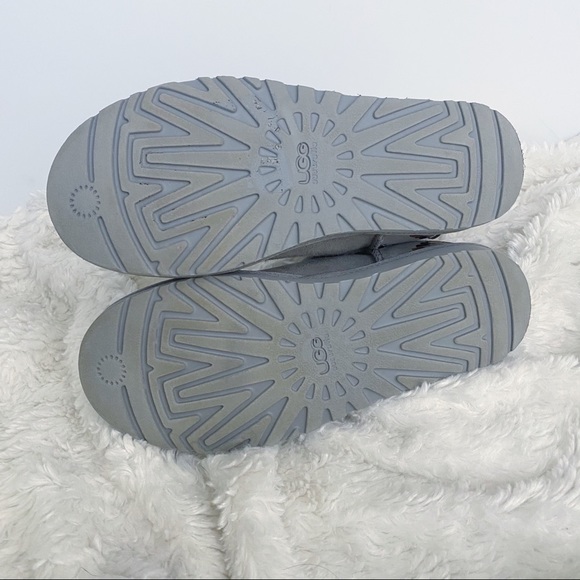 UGG Classic Mini Rustic Weave Boots Ash Gray 7 - Picture 10 of 10